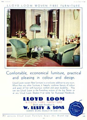 Lloyd Loom Woven Fibre Furniture, 1931