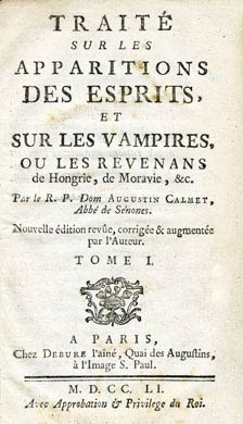 Dom Augustin Calmet, 1751
