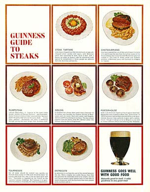 Guinness, Guide to Steaks