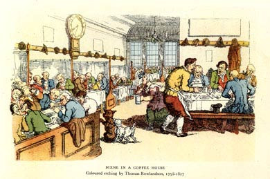 Coffee House by Rowlandson