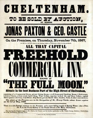 The Full Moon, Auction Poster, 1867