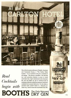 Booth's Gin, Carlton Hotel