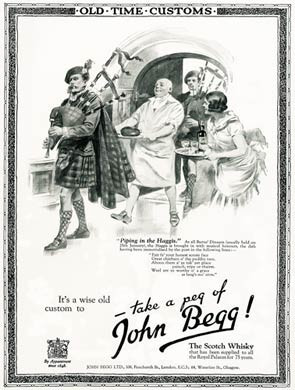 Piping In The Haggis, John Begg Whisky