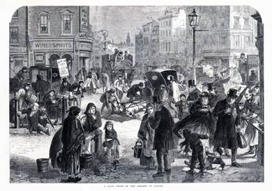 Hard Frost in the Streets of London, 1865