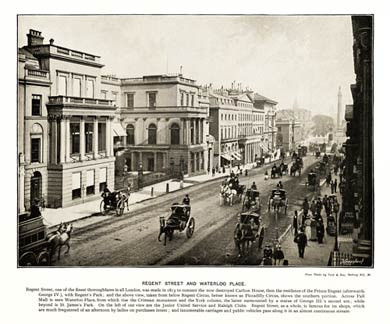 Regent Street and Waterloo Place, London, 1897