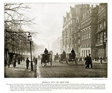 Piccadilly and Green Park London,