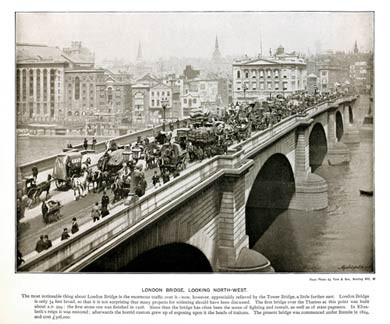London Bridge, Looking North-West,