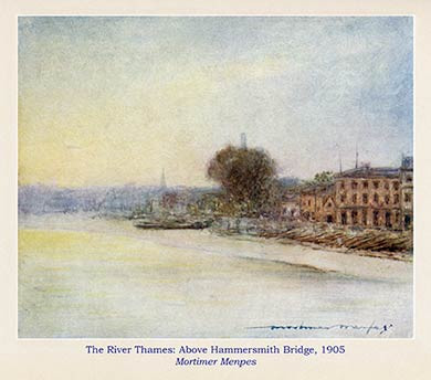 River Thames, Above Hammersmith Bridge, 1905