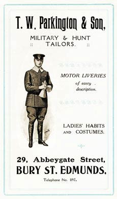 Parkington Tailors, Bury St Edmunds