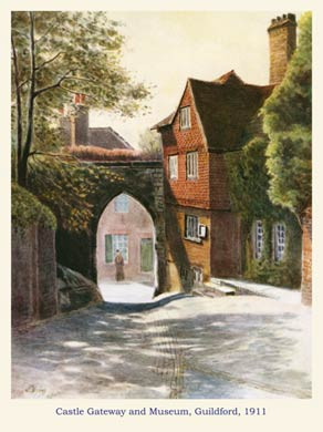 Castle Gateway and Museum, Guildford, 1911