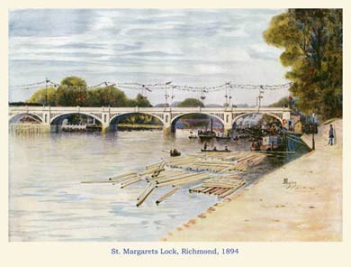 St Margarets Lock, Richmond, 1894