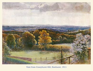 View From Coneyhurst Hill, Ewehurst, 1911