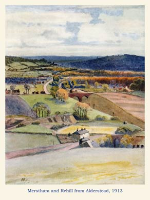 Merstham and Redhill from Alderstead, 1913