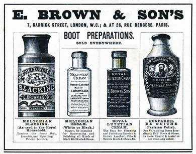 E Brown Shoe Polish, 1906