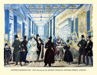 Queens Bazaar, Oxford Street, 1833