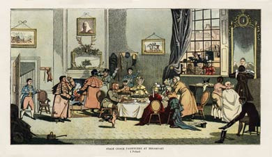 Stage Coach Passengers At Breakfast