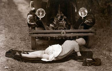 Lady Mends A Car