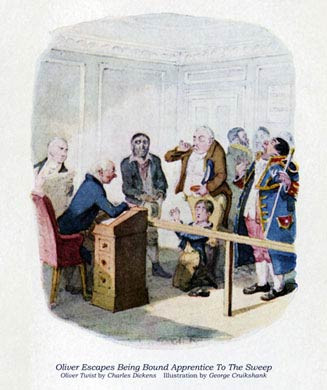 Oliver Twist, Oliver Escapes Indenture To The Sweep