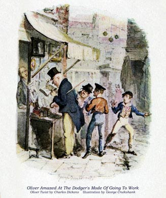 Oliver Twist, Oliver Sees Dodger At Work