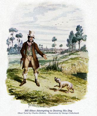 Oliver Twist, Bill Sikes Tries To Kill His Dog
