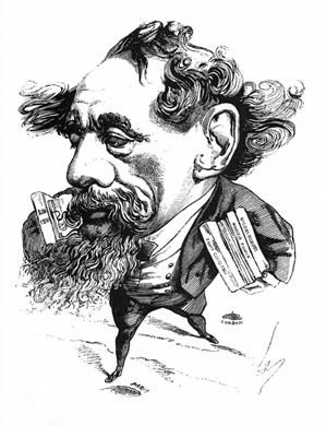 Charles Dickens, 1868 Caricature