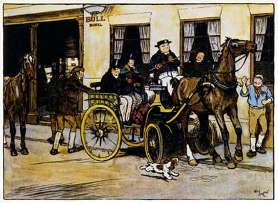 The Pickwickians Start From The Bull At Rochester