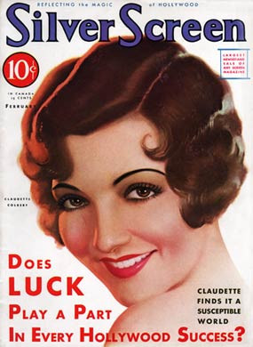 Silver Screen, Feb 1932, Claudette Colbert