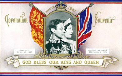 1937 Coronation Postcard