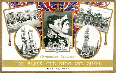 1937 Coronation Postcard