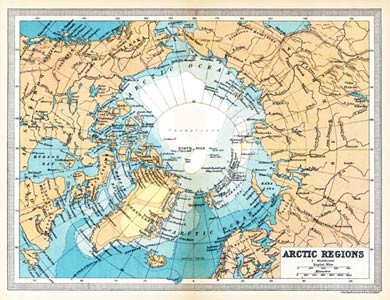 The Arctic, 1922 Map