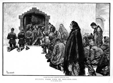 Boycotted Police outside the Church, 1888