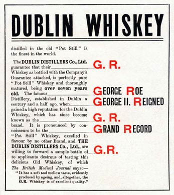 Geo Roes Dublin Whiskey