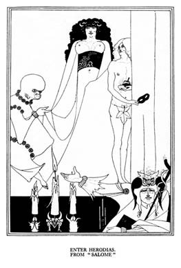 Aubrey Beardsley, Salome, Enter Herodias