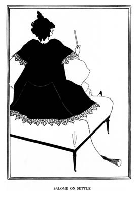 Aubrey Beardsley, Salome on Settle