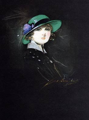 Girl In A Green Hat, 1920