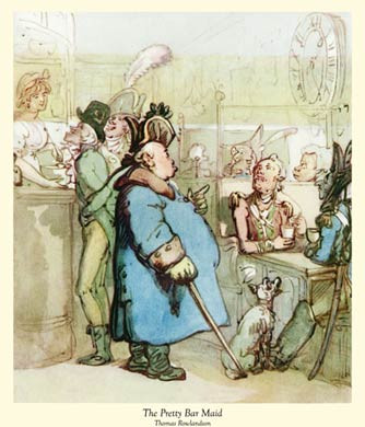 Rowlandson, The Pretty Bar Maid