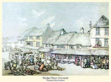 Rowlandson, Market Place, Cornwall