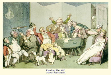 Rowlandson, Reading The Will