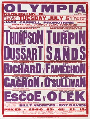 Olympia Boxing Poster 1949