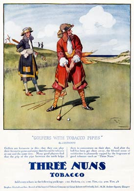 Golfers With Tobacco Pipes