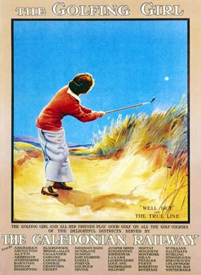 Golfing Girl, Caledonian Railway, 1912