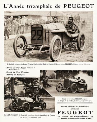 Peugeot's Racing Year, 1912