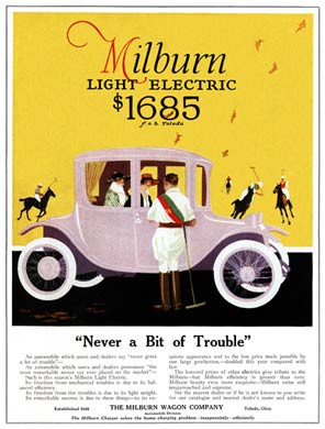 Milburn Electric Car, Polo, 1916