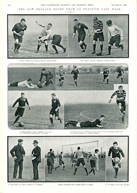 The All Blacks at Practice, 1905