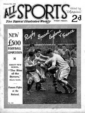 All Sports, England v France, 1922