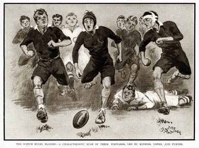 Scotch Rugby Players Rush