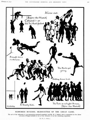 Silhouettes Of Rugby