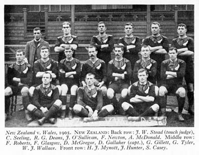 New Zealand Team v Wales 1905