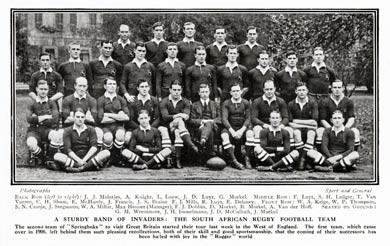 South Africa Rugby Tourists, 1912