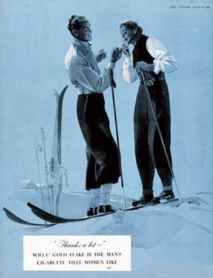 Wills Gold Flake, Skiing, 1938